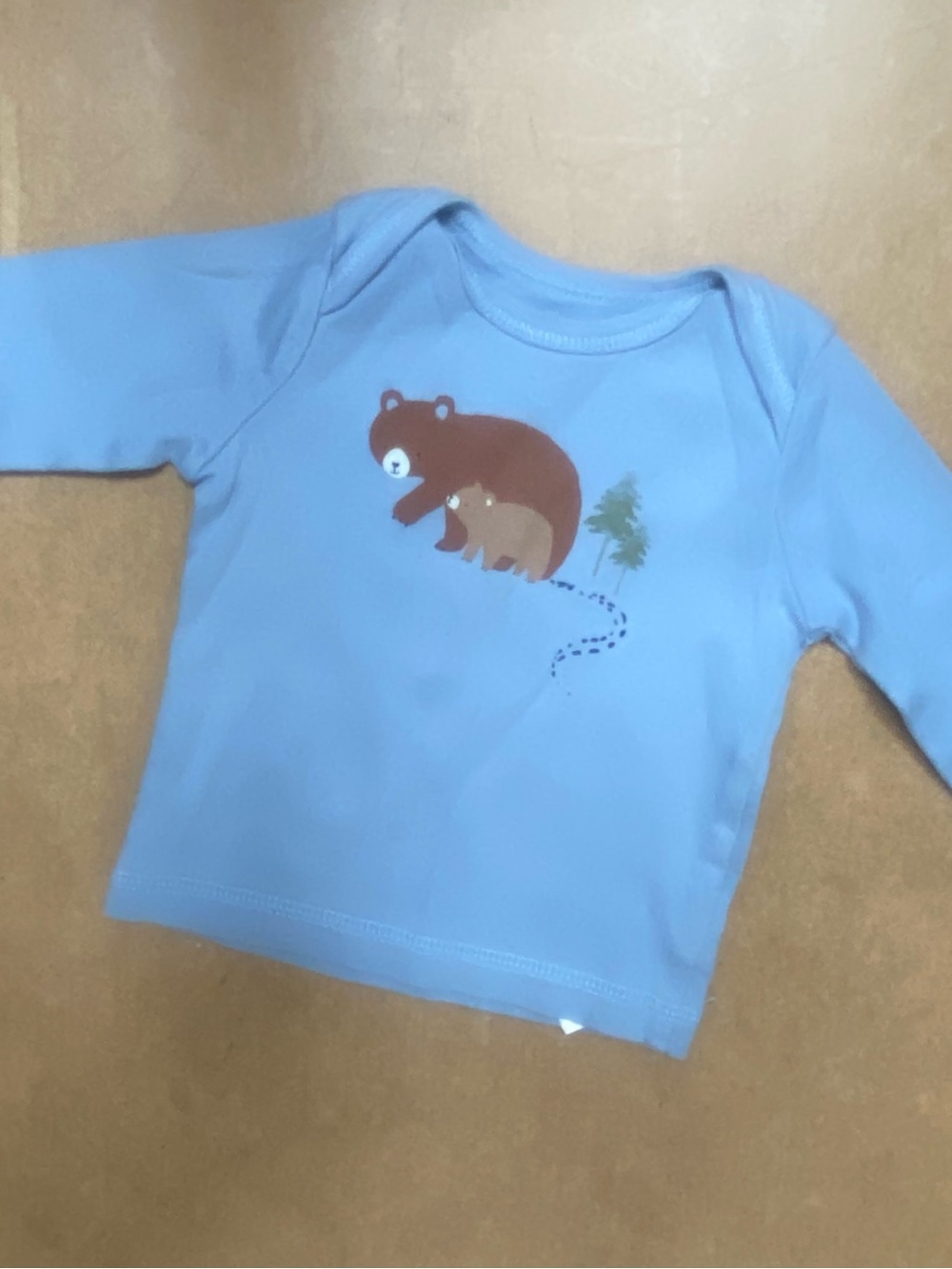 Carter’s Blue Bear Graphic Long-Sleeve Tee for Infants 3 Months